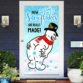 Aperturee Aperturee How Snowflakes Are Really Made Christmas Door Cover